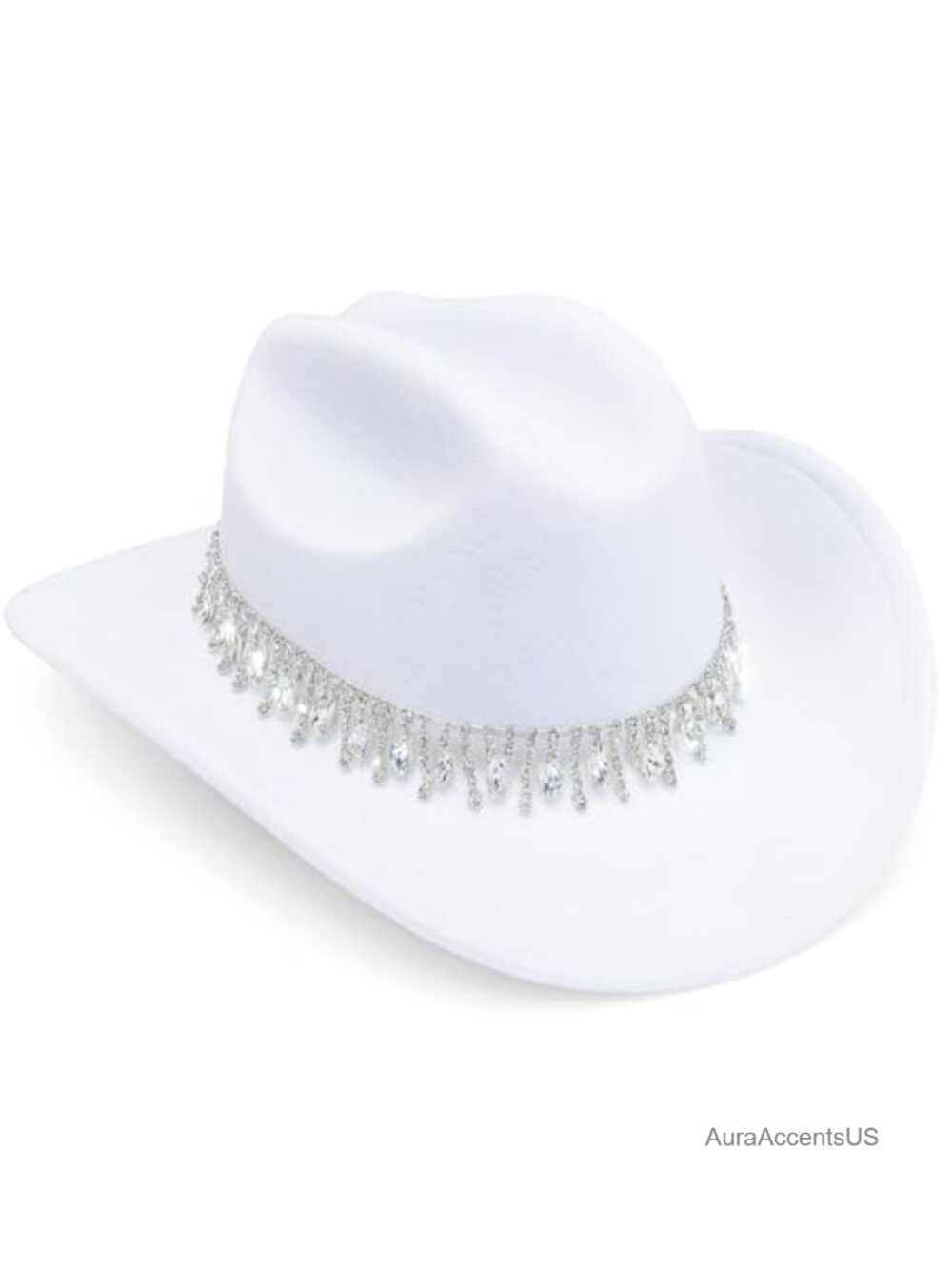Rhinestone Cowboy Hat Wide Brim Bling Cowgirl Hat Adjustable Adult